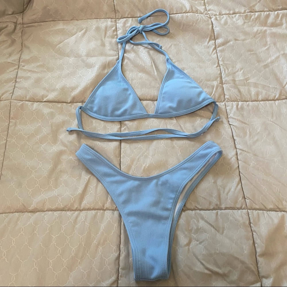 Blue bikini